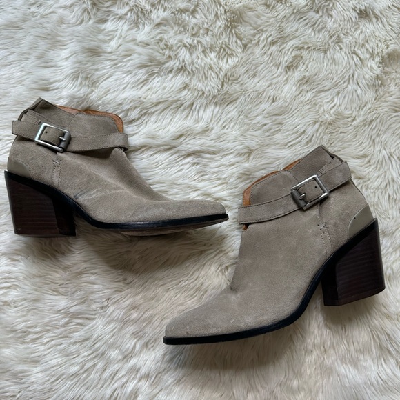Ramone Rag & Bone Suede Ankle Boots Size 36 Ice Grey - Picture 2 of 10